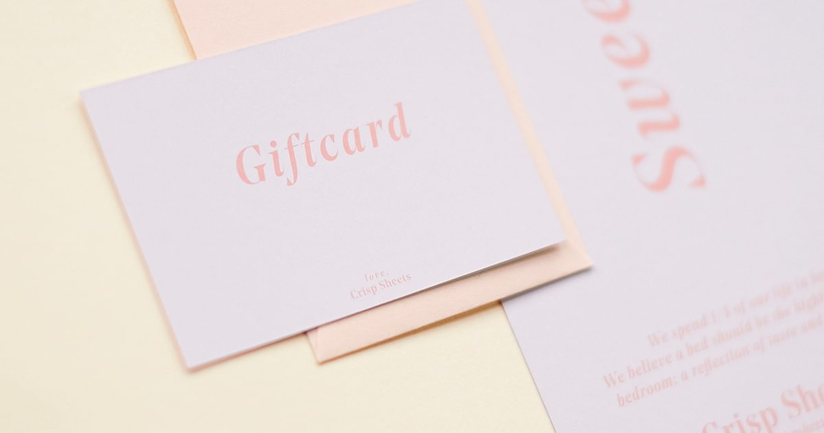 Gift Card Crisp Sheets Crisp Sheets