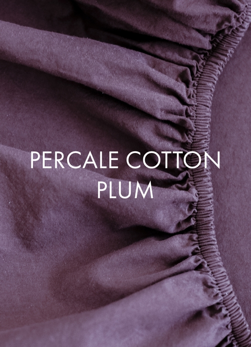 Colour guide percale cotton plum
