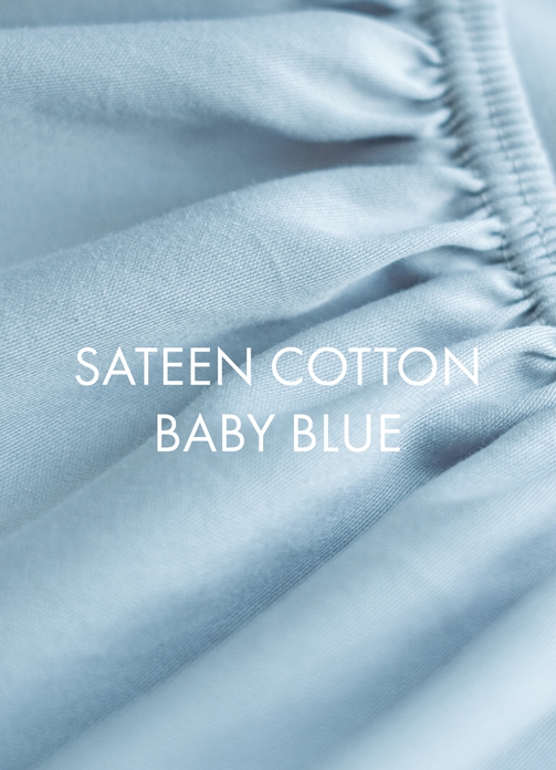 Colour guide sateen cotton baby blue