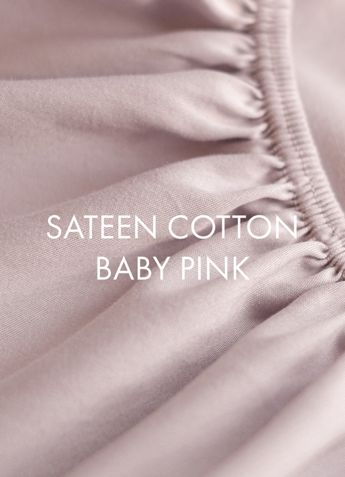 Colour guide sateen cotton baby pink