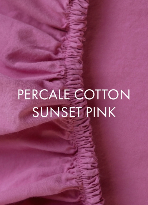 Sunset pink fitted sheet